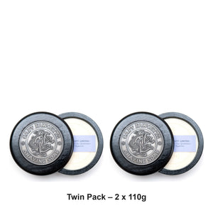 Captain Fawcett - Shaving Soap in Wooden Bowl (5561) – Twin Pack (2 x 110g) – bundle contents: 2 x Captain Fawcett - Shaving Soap in Wooden Bowl (5561) 110g