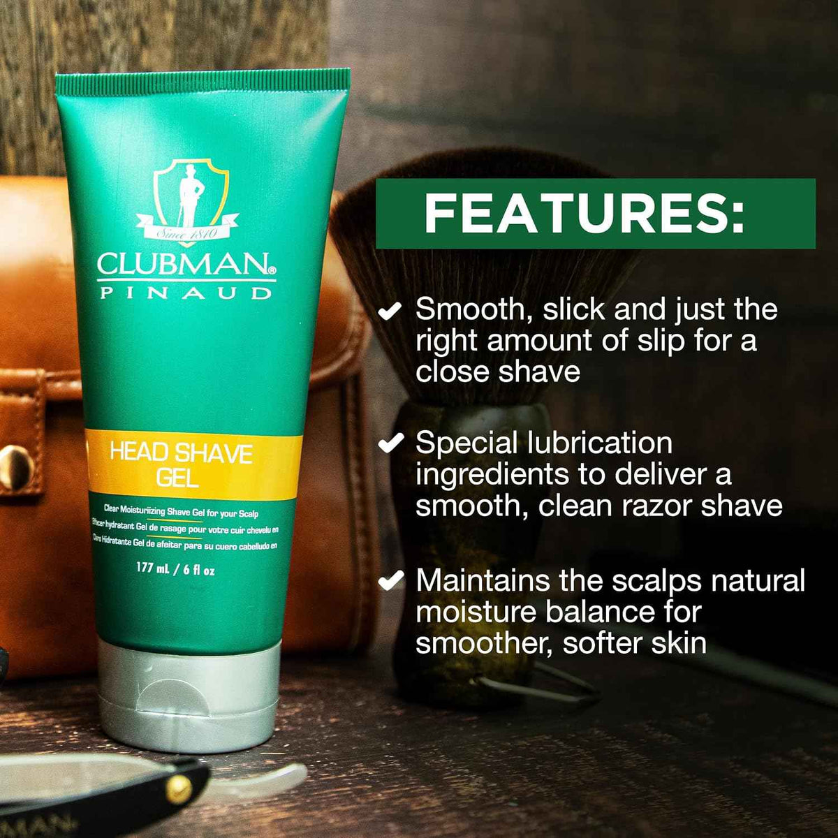 Clubman Pinaud Head and Shave Gel 177ml - image 2