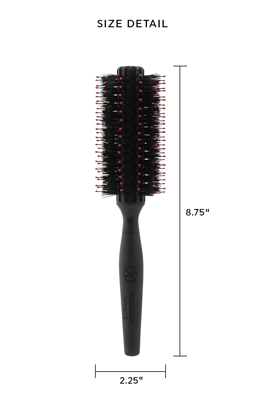 Cricket Static Free RPM-12 Row Deluxe Boar Brush 57mm - image 2