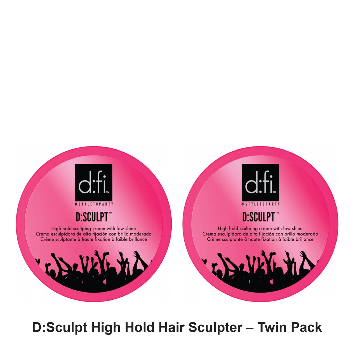 D:fi - D:Sculpt High Hold Hair Sculpter – Twin Pack (2 x 150g) – bundle contents: 2 x D:fi - D:Sculpt High Hold Hair Sculpter 150g