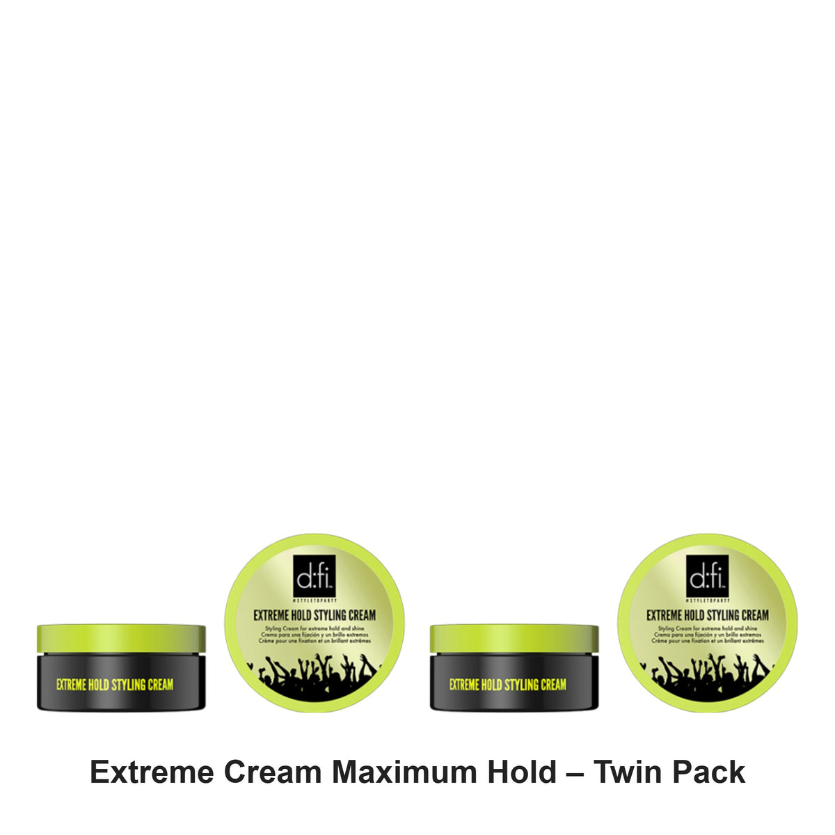 D:fi - Extreme Cream Maximum Hold – Twin Pack (2 x 75g) – bundle contents: 2 x D:fi - Extreme Cream Maximum Hold 75g