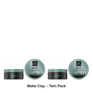 D:fi - Matte Clay – Twin Pack (2 x 75g) – bundle contents: 2 x D:fi - Matte Clay 75g