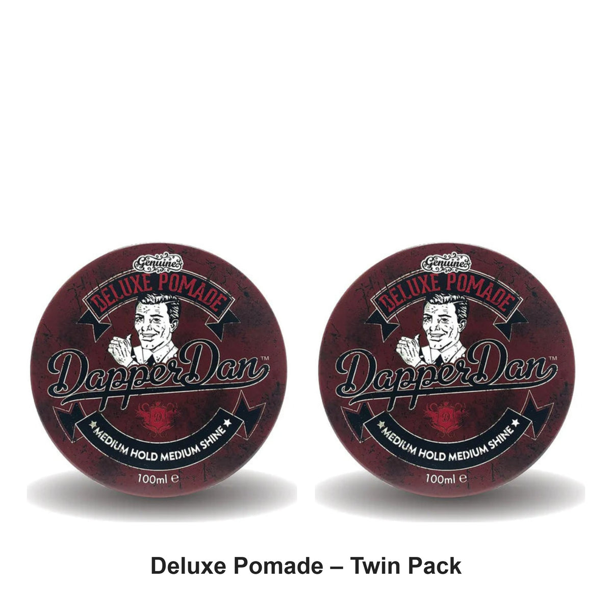 Dapper Dan - Deluxe Pomade – Twin Pack (2 x 100ml) – bundle contents: 2 x Dapper Dan - Deluxe Pomade 100ml