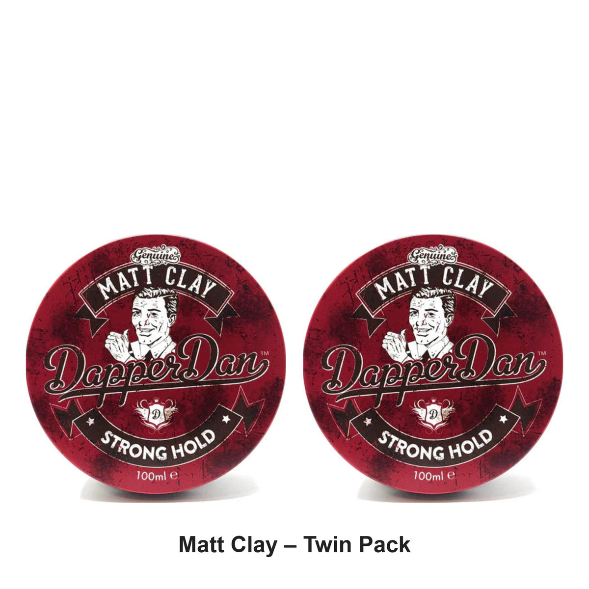 Dapper Dan - Matt Clay – Twin Pack (2 x 100ml) – bundle contents: 2 x Dapper Dan - Matt Clay 100ml