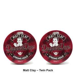 Dapper Dan - Matt Clay – Twin Pack (2 x 100ml) – bundle contents: 2 x Dapper Dan - Matt Clay 100ml
