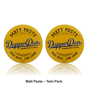 Dapper Dan - Matt Paste – Twin Pack (2 x 100ml) – bundle contents: 2 x Dapper Dan - Matt Paste 100ml