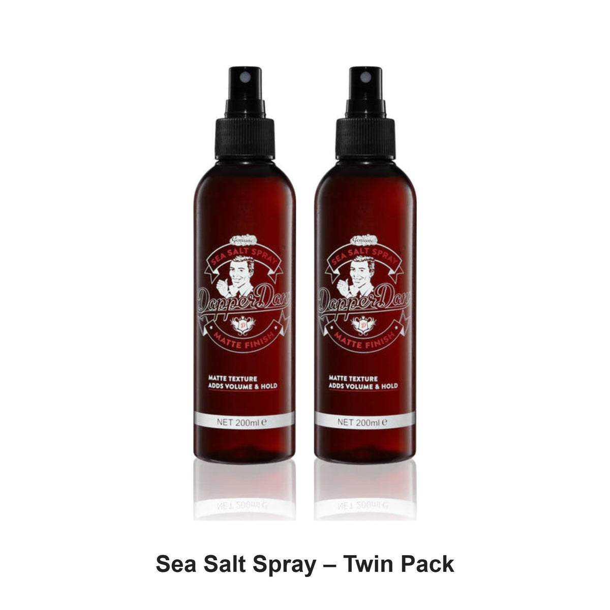 Dapper Dan - Sea Salt Spray – Twin Pack (2 x 200ml) – bundle contents: 2 x Dapper Dan - Sea Salt Spray 200ml