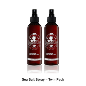 Dapper Dan - Sea Salt Spray – Twin Pack (2 x 200ml) – bundle contents: 2 x Dapper Dan - Sea Salt Spray 200ml