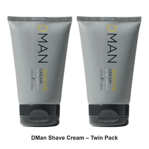 De Lorenzo - DMan Shave Cream – Twin Pack (2 x 120ml) – bundle contents: 2 x De Lorenzo - DMan Shave Cream 120ml