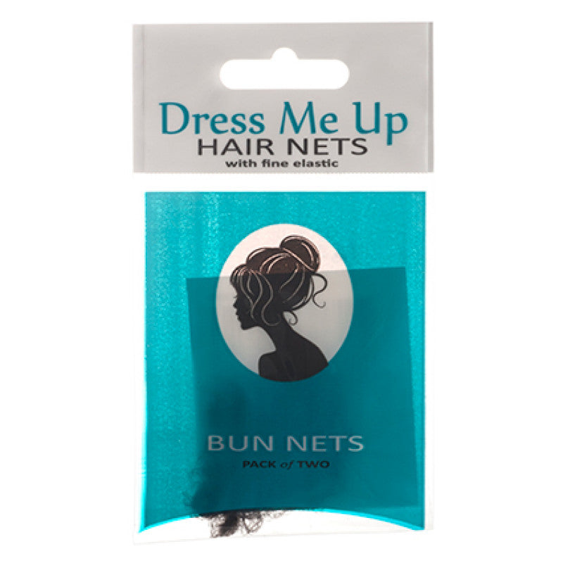 Dress Me Up - Bun Hair Net Dark Brown 2pk – front of pack/product