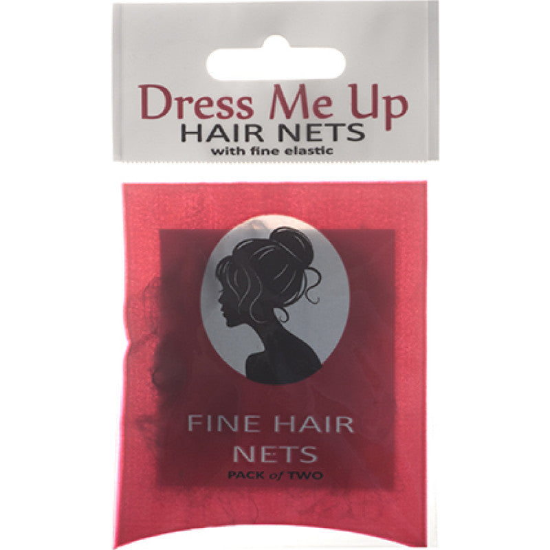 Dress Me Up - Fine Hair Net Dark Brown 2pk – front of pack/product