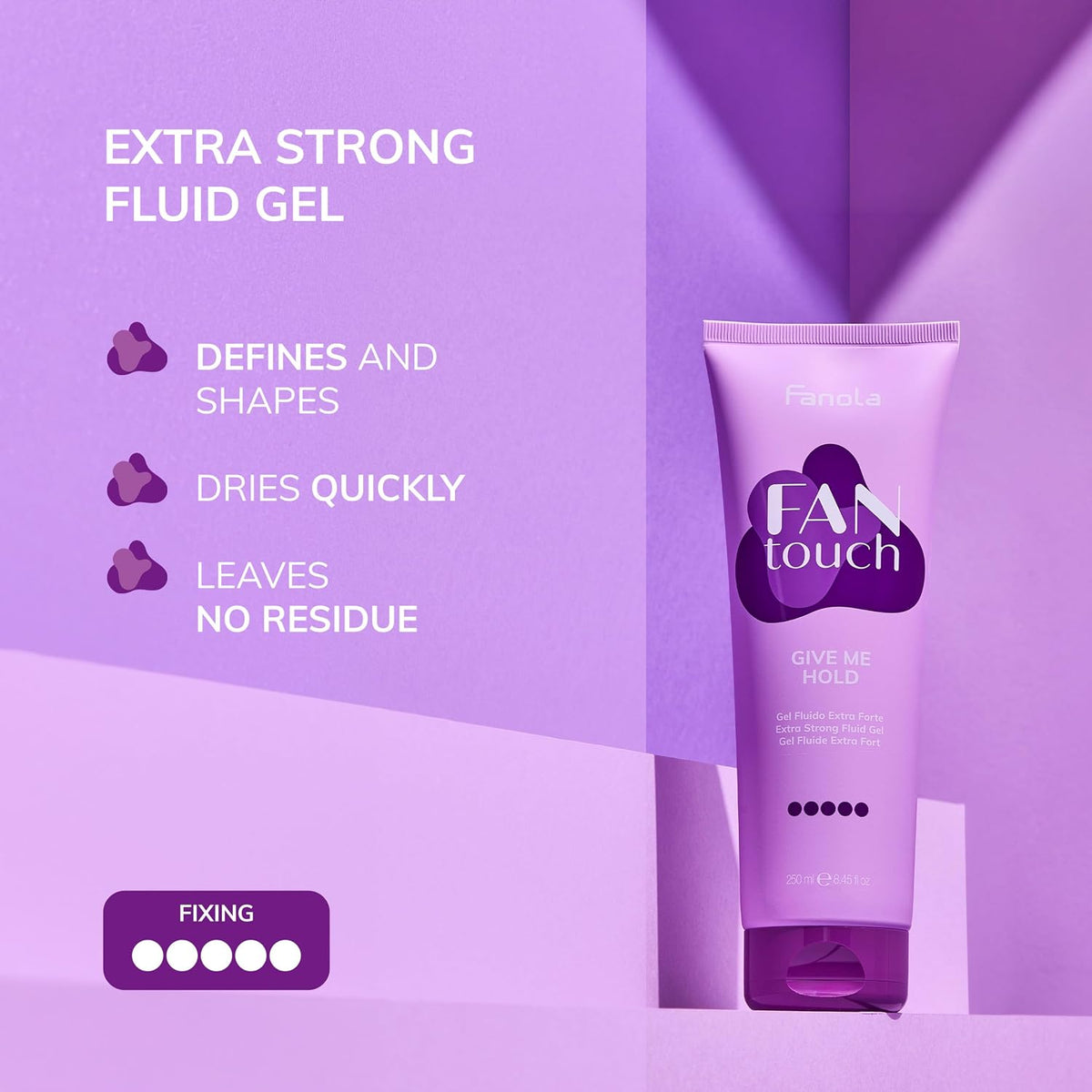 Fanola Fantouch Give Me Hold Extra Strong Fluid Gel 250ml - image 2
