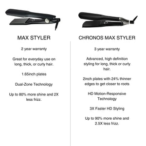 ghd - Chronos Max Wide Plate Hair Straightener Black – product image 2