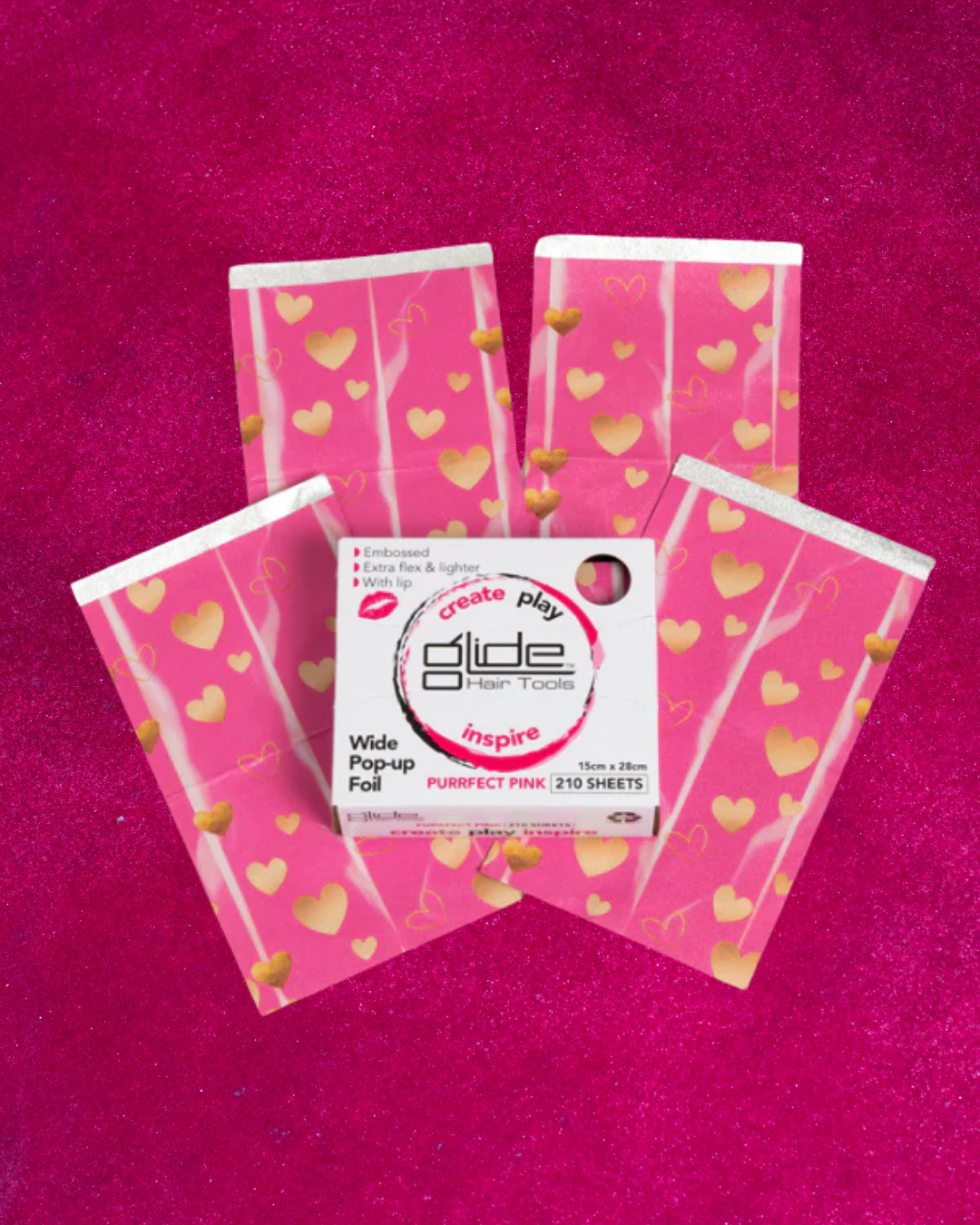 Glide - Pop-up Foil Perfect Pink 12.5 x 28cm 210 Sheets – product image 2