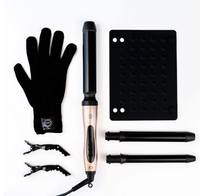 H2D - X3 Professional Curling Wand Rose Gold – product image