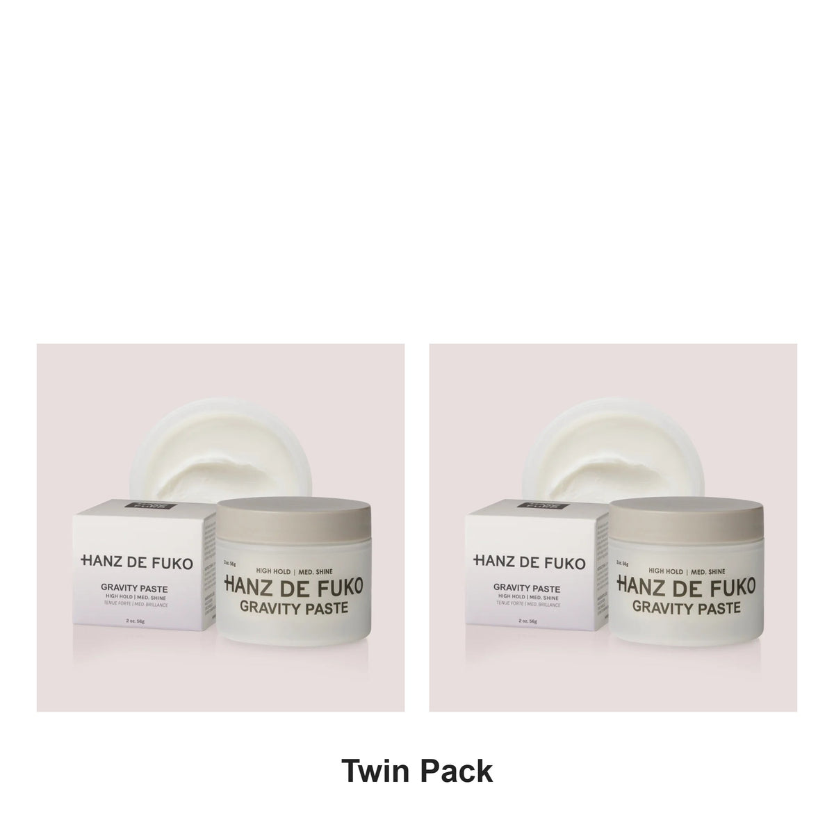 Hanz De Fuko - Gravity Paste High Hold Medium Shine – Twin Pack – bundle contents: 2 x Hanz De Fuko - Gravity Paste High Hold Medium Shine
