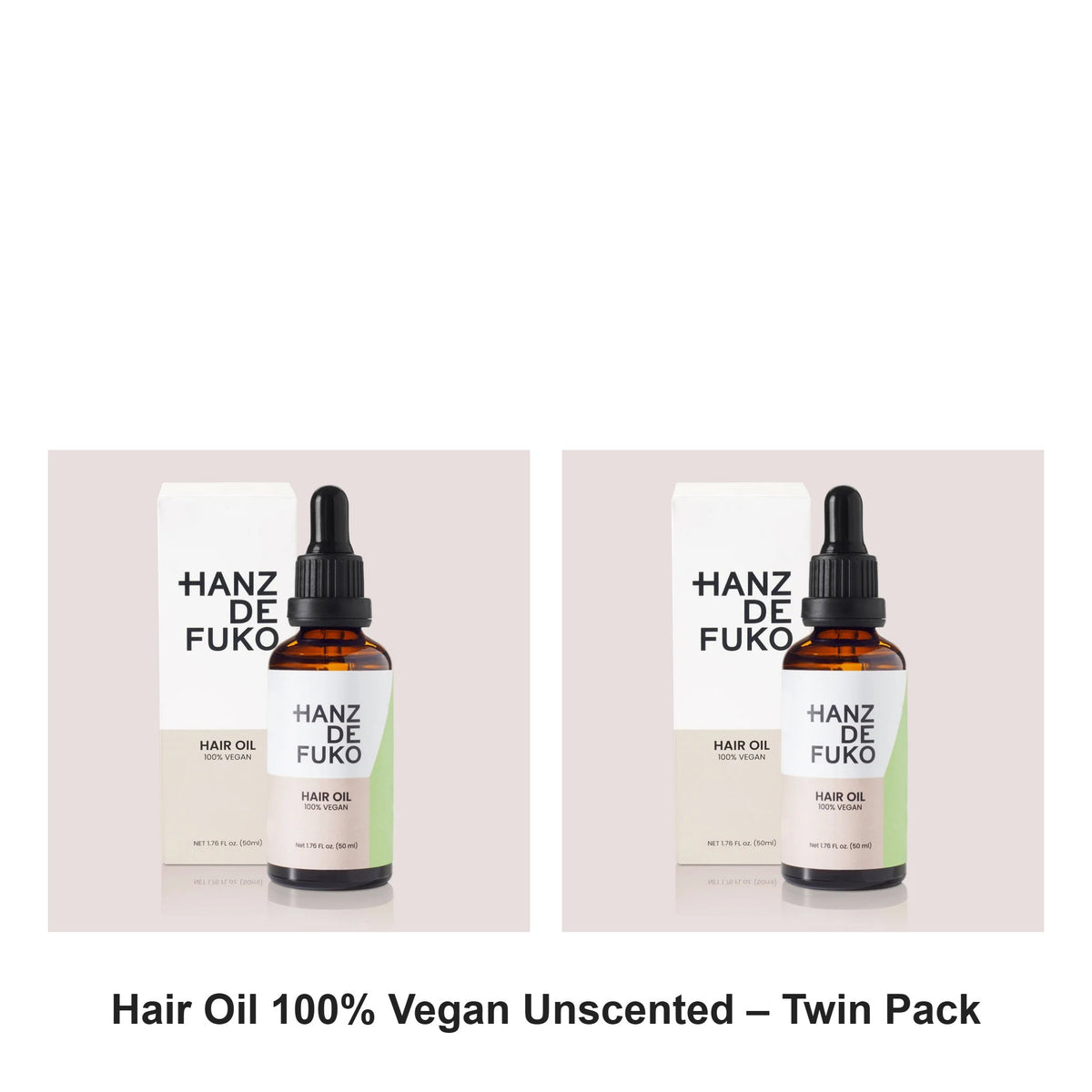 Hanz De Fuko - Hair Oil 100% Vegan Unscented – Twin Pack – bundle contents: 2 x Hanz De Fuko - Hair Oil 100% Vegan Unscented