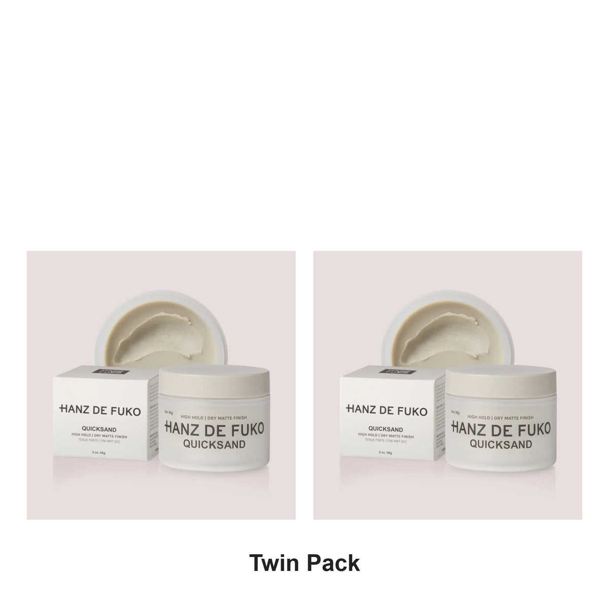 Hanz De Fuko - Quicksand High Hold Dry Matte Finish – Twin Pack – bundle contents: 2 x Hanz De Fuko - Quicksand High Hold Dry Matte Finish