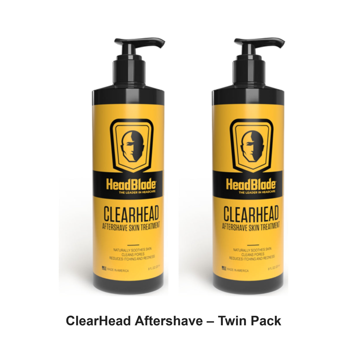 HeadBlade - ClearHead Aftershave – Twin Pack (2 x 236ml) – bundle contents: 2 x HeadBlade - ClearHead Aftershave 236ml