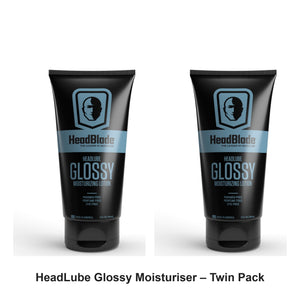 HeadBlade - HeadLube Glossy Moisturiser – Twin Pack (2 x 150ml) – bundle contents: 2 x HeadBlade - HeadLube Glossy Moisturiser 150ml