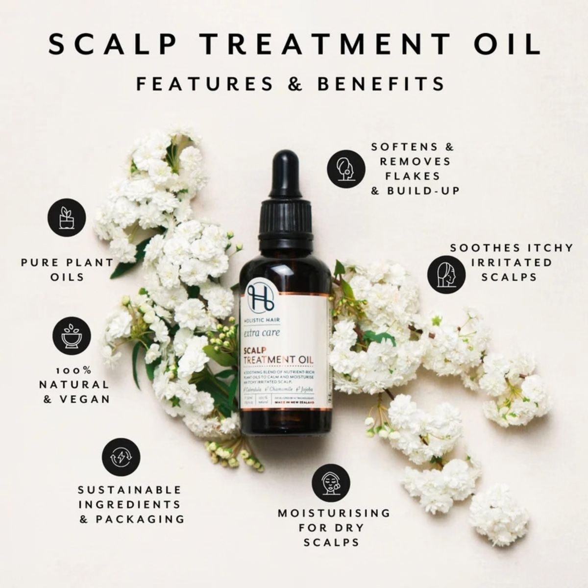 Holistic Hair - Scalp Treatment Oil & Essential Scalp Spray Duo Bundle – Holistic Hair Scalp Treatment Oil 50ml (detail)