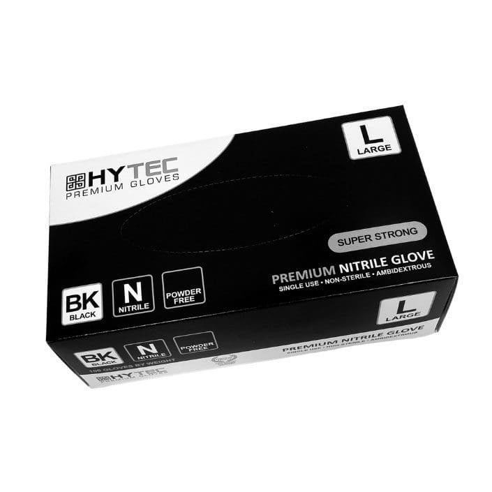 Hytec - Black Nitrile Gloves Powder Free Large 100 Pack – product image