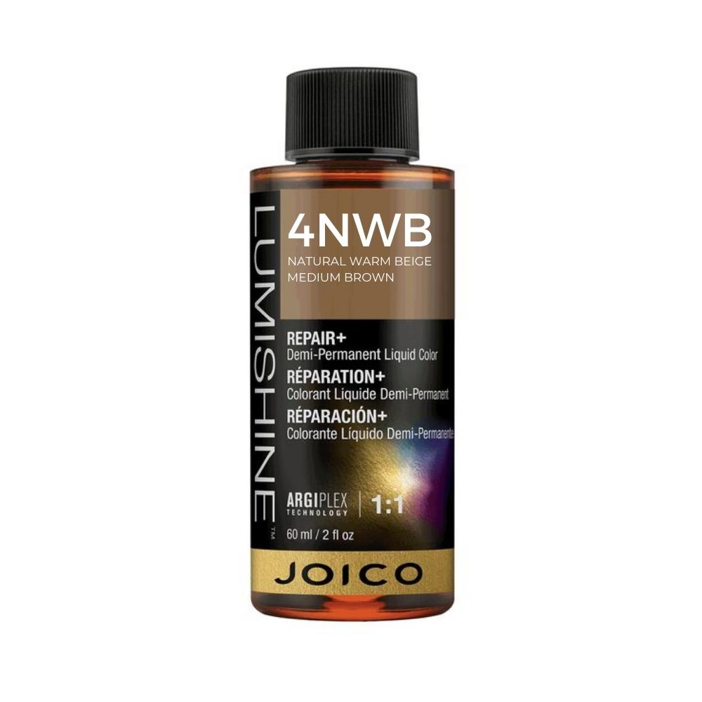 Joico - Lumishine Liquid Demi 4NWB Natural Warm Beige Medium Brown 60ml – product image
