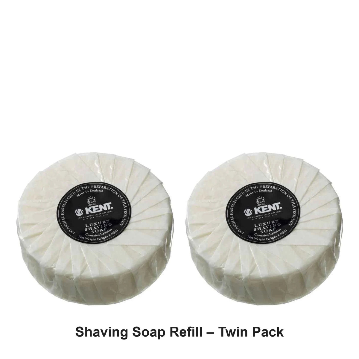 Kent - Shaving Soap Refill – Twin Pack – bundle contents: 2 x Kent - Shaving Soap Refill