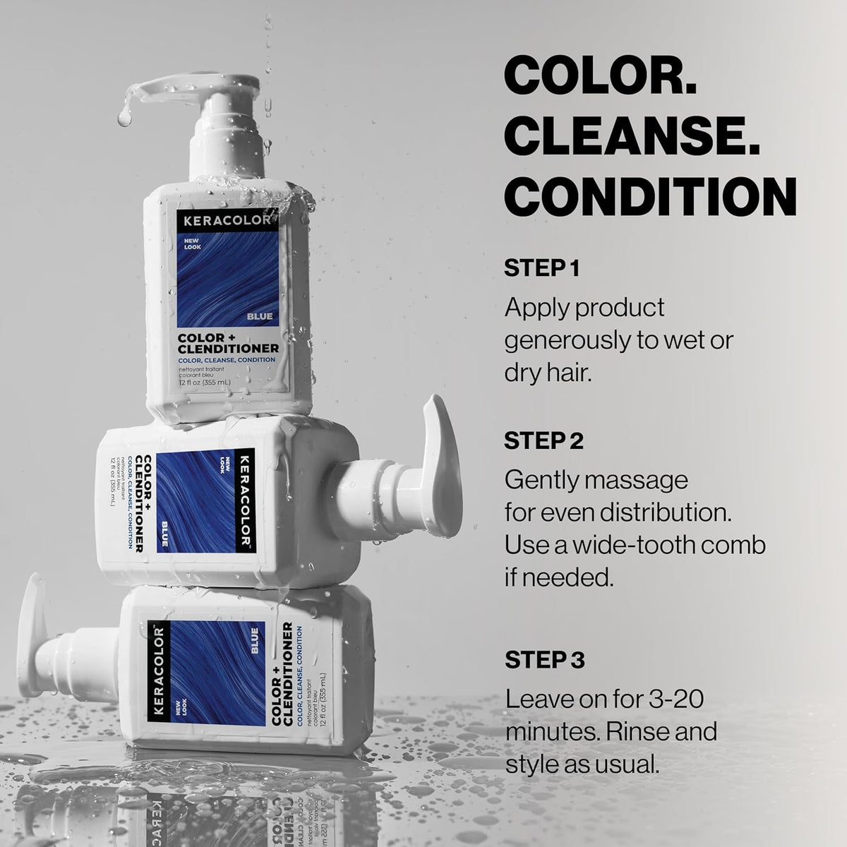 Keracolor Color + Clenditioner Blue 355ml - image 6