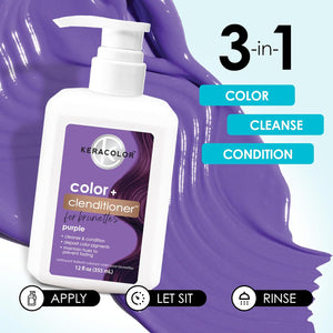 Keracolor Color + Clenditioner Brunette Purple 355ml - image 4