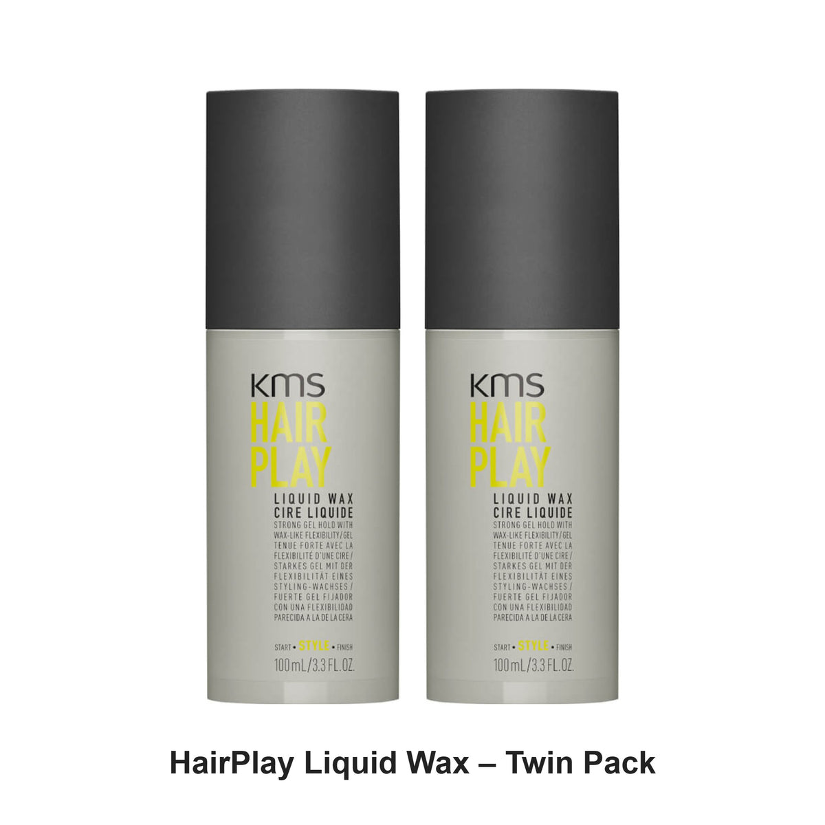 KMS - HairPlay Liquid Wax – Twin Pack (2 x 100ml) – bundle contents: 2 x KMS - HairPlay Liquid Wax 100ml