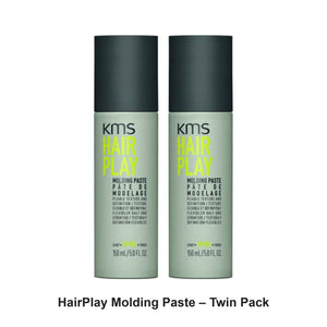 KMS - HairPlay Molding Paste – Twin Pack (2 x 150ml) – bundle contents: 2 x KMS - HairPlay Molding Paste 150ml