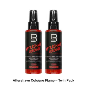 L3VEL3 - Aftershave Cologne Flame – Twin Pack (2 x 100ml) – bundle contents: 2 x L3VEL3 - Aftershave Cologne Flame 100ml