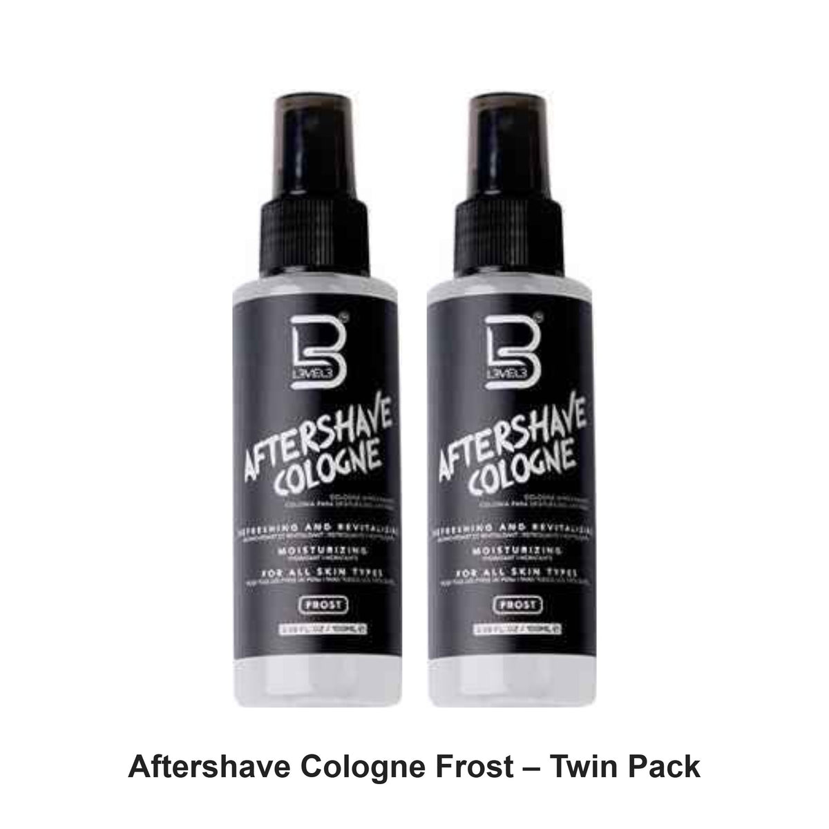 L3VEL3 - Aftershave Cologne Frost – Twin Pack (2 x 100ml) – bundle contents: 2 x L3VEL3 - Aftershave Cologne Frost 100ml