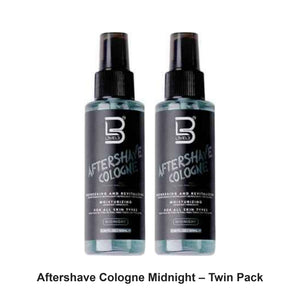 L3VEL3 - Aftershave Cologne Midnight – Twin Pack (2 x 100ml) – bundle contents: 2 x L3VEL3 - Aftershave Cologne Midnight 100ml