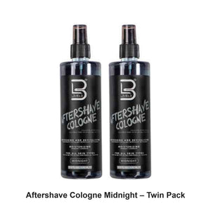 L3VEL3 - Aftershave Cologne Midnight – Twin Pack (2 x 400ml) – bundle contents: 2 x L3VEL3 - Aftershave Cologne Midnight 400ml