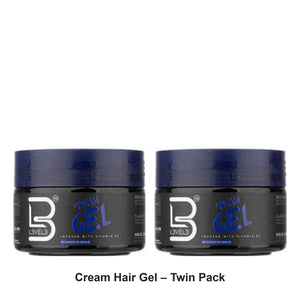 L3VEL3 - Cream Hair Gel – Twin Pack (2 x 250ml) – bundle contents: 2 x L3VEL3 - Cream Hair Gel 250ml