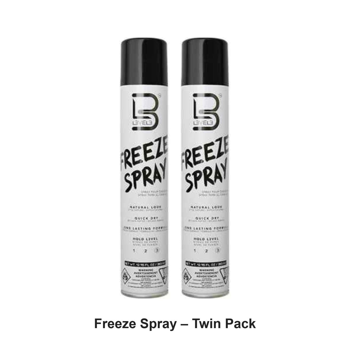 L3VEL3 - Freeze Spray – Twin Pack (2 x 383g) – bundle contents: 2 x L3VEL3 - Freeze Spray 383g