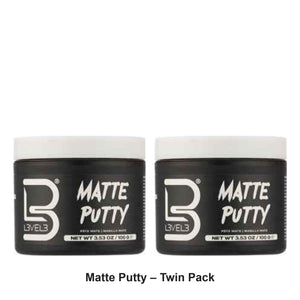 L3VEL3 - Matte Putty – Twin Pack (2 x 100g) – bundle contents: 2 x L3VEL3 - Matte Putty 100g