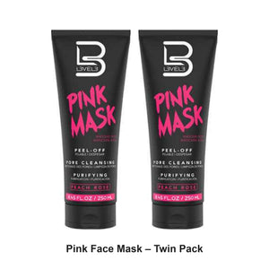 L3VEL3 - Pink Face Mask – Twin Pack (2 x 250ml) – bundle contents: 2 x L3VEL3 - Pink Face Mask 250ml
