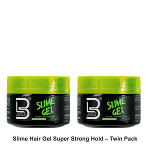 L3VEL3 - Slime Hair Gel Super Strong Hold – Twin Pack (2 x 250ml) – bundle contents: 2 x L3VEL3 - Slime Hair Gel Super Strong Hold 250ml