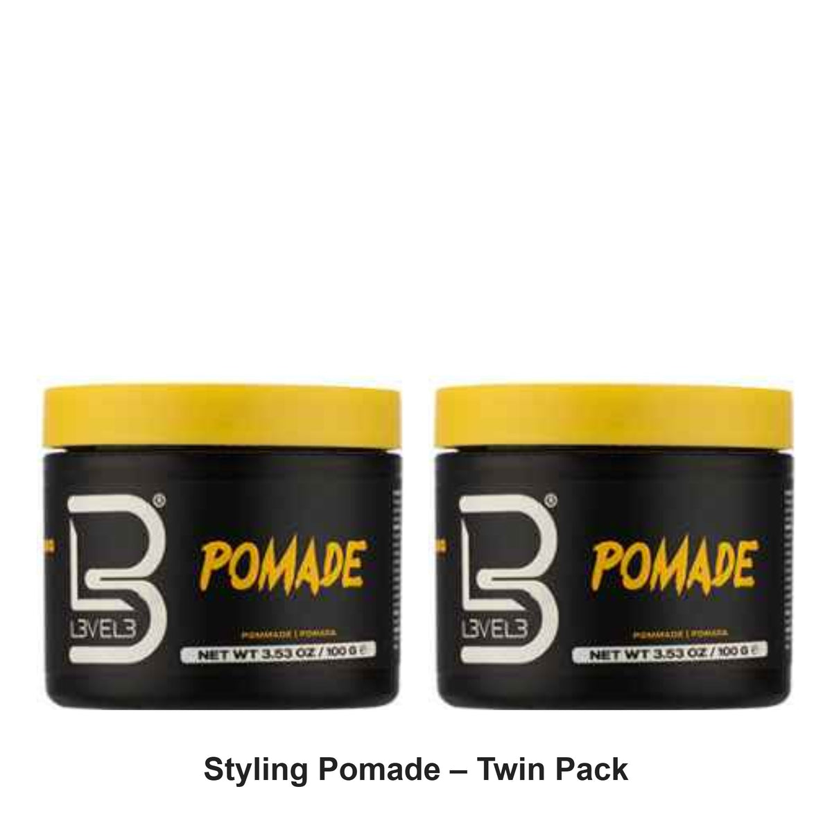 L3VEL3 - Styling Pomade – Twin Pack (2 x 100g) – bundle contents: 2 x L3VEL3 - Styling Pomade 100g
