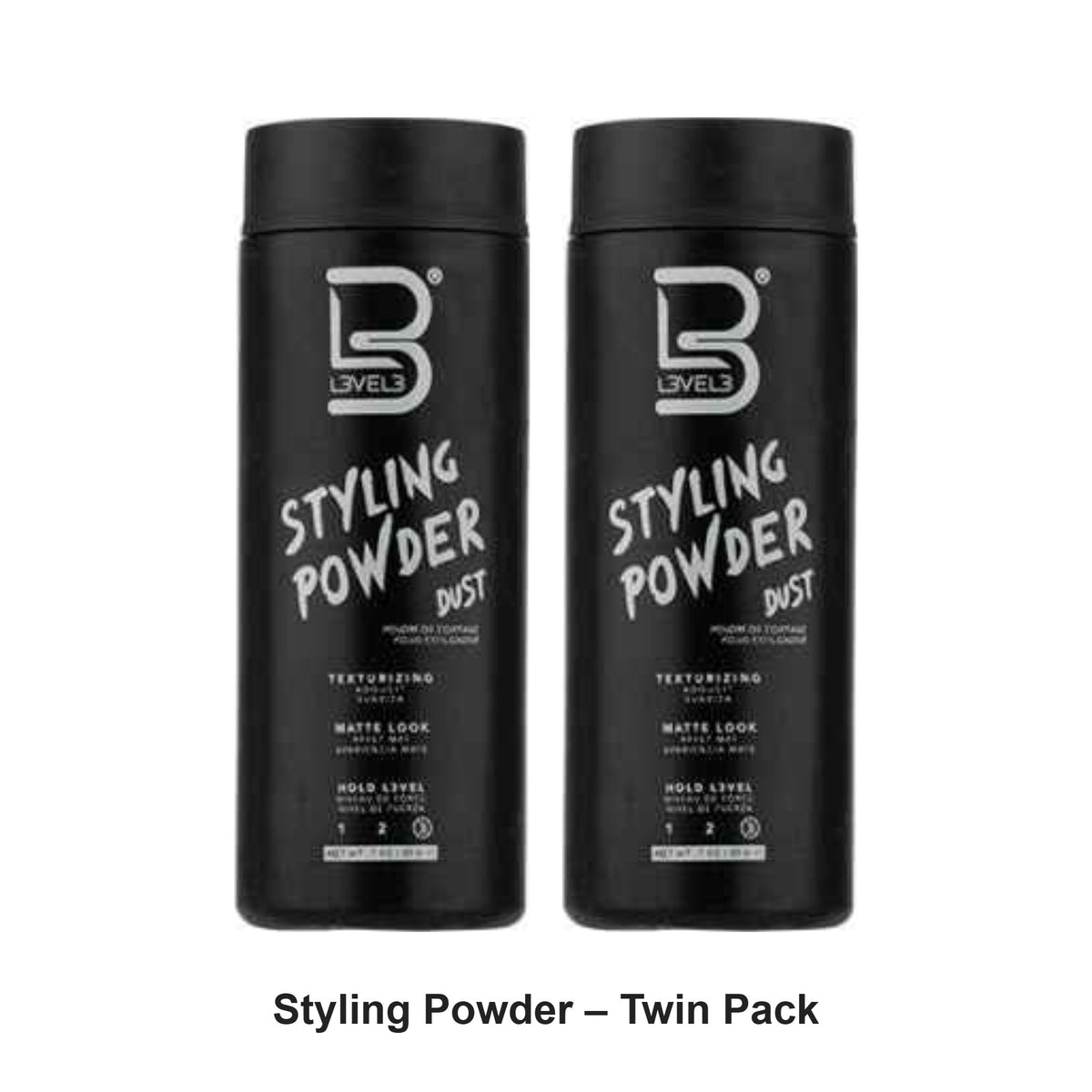L3VEL3 - Styling Powder – Twin Pack (2 x 30g) – bundle contents: 2 x L3VEL3 - Styling Powder 30g