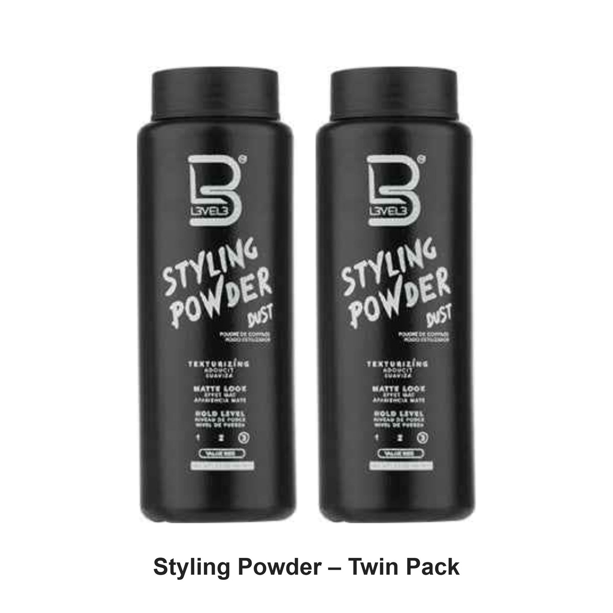 L3VEL3 - Styling Powder – Twin Pack (2 x 60g) – bundle contents: 2 x L3VEL3 - Styling Powder 60g
