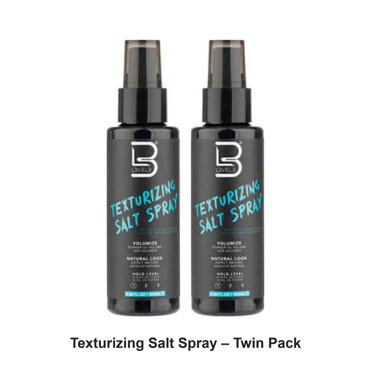 L3VEL3 - Texturizing Salt Spray – Twin Pack (2 x 100ml) – bundle contents: 2 x L3VEL3 - Texturizing Salt Spray 100ml