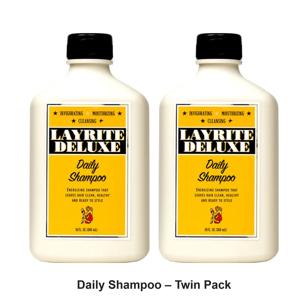 Layrite - Daily Shampoo – Twin Pack (2 x 300ml) – bundle contents: 2 x Layrite - Daily Shampoo 300ml