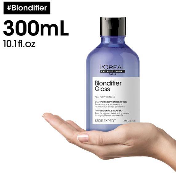 L'Oreal Professionnel - Blondifier Shampoo & Conditioner Duo Bundle – L'Oreal Professionnel Blondifier Gloss Shampoo 300ml (detail)