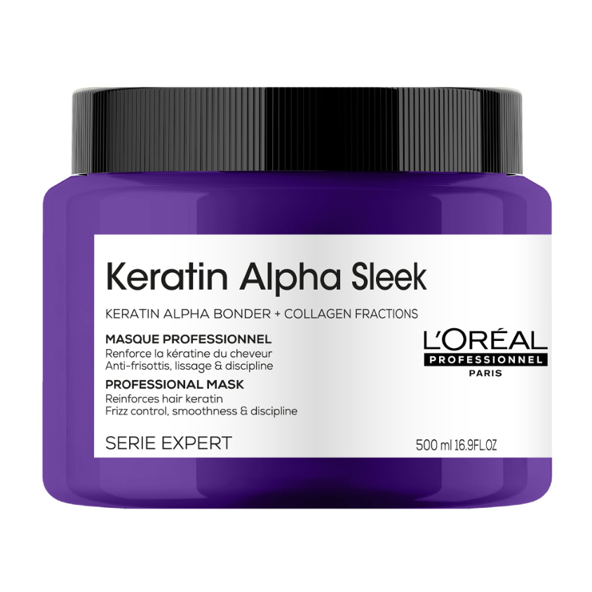 L'Oreal Professionnel - Keratin Alpha Sleek Mask 500ml – front of pack