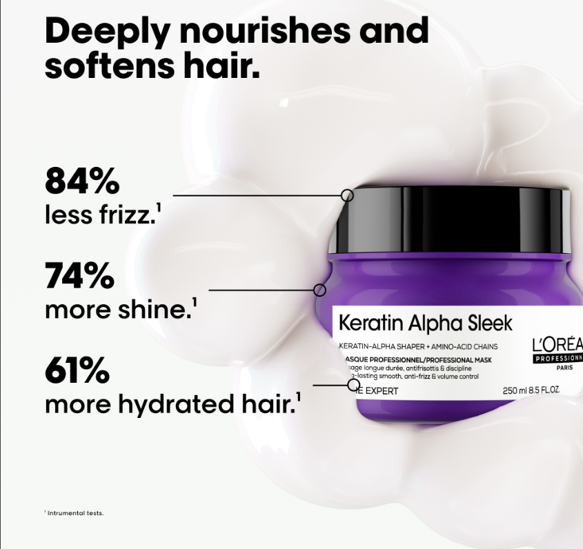 L'Oreal Professionnel - Keratin Alpha Sleek Mask 500ml – key benefits