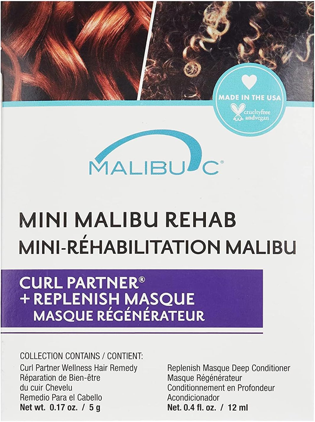 Malibu C Curl Partner Mini Rehab 2pc - image 2